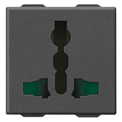 Utikač SICURY 2P+T 13A multistandardni karbon m