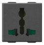 Utikač SICURY 2P+T 13A multistandardni karbon m
