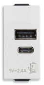 Napajanje USB A+C 12W 2,4A 5V 1M bijelo