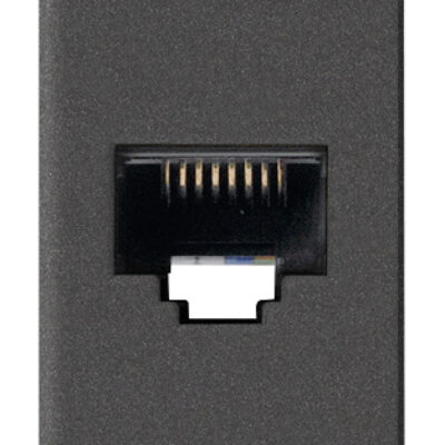Utičnica RJ45 Netsafe Cat5e UTP mat crna