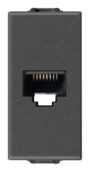 Utičnica RJ45 Netsafe Cat5e UTP mat crna