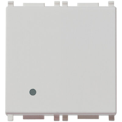 Gumb 1P NO 10A 2M Silver