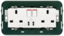 2 utičnice 2P+T13ABS+int.crvena+USBC+C bijela