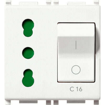 Utikač 2P+T 16A P17/11 intb+MT C16 bijeli