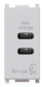 Napajanje USB C+C 15W 3A 5V 1M Silver