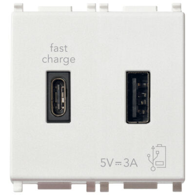 Napajač USB A+C 15W 3A 5V 2M bijeli