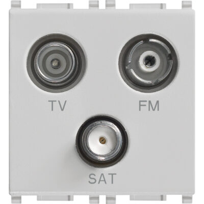 Utikač TV-FM-SAT izravno 3 izlaza Silver