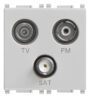 Utikač TV-FM-SAT izravno 3 izlaza Silver