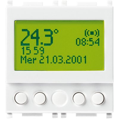 Sat-budilica 120-230V bijela