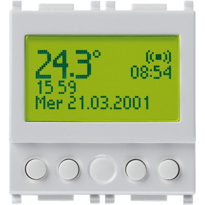 Budilica na struju 120-230V srebrna