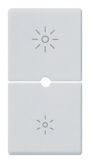 Dva pola tipka 1M dimmer Silver