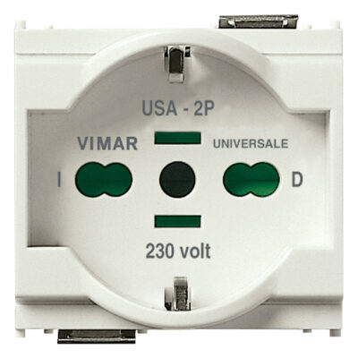 Utikač 2P+T 16A univerzalni bijeli
