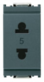 Utikač 2P 15A USA+EU Ã¸4,8mm sivi