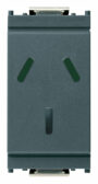 Utičnica SICURY 2P+T 10A argentino siva