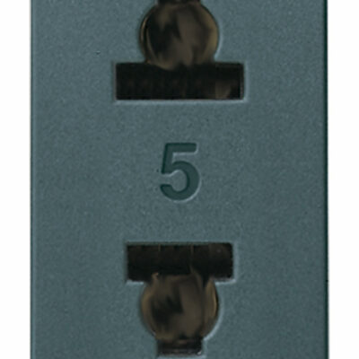 Utikač 2P 15A USA+EU Ã¸4,8 mm siv