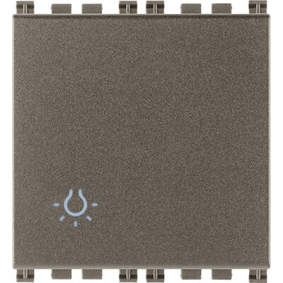 Gumb 1P NO 10A 2M svjetlo Metal