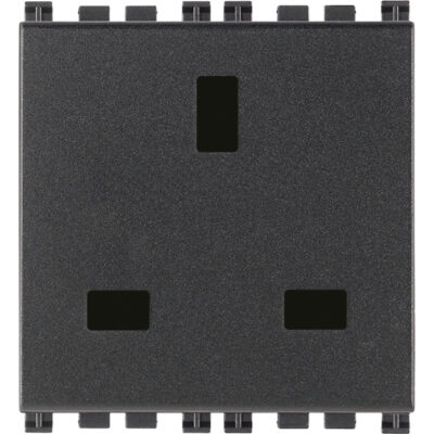 Utikač 2P+T 13A engleski siva