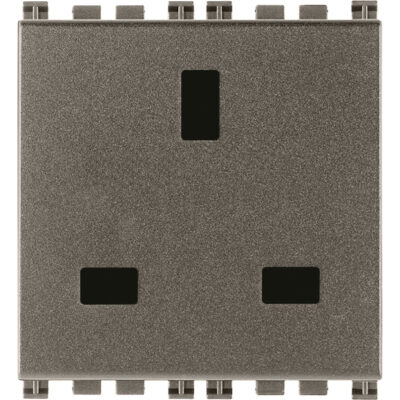 Utikač 2P+T 13A engleski Metal