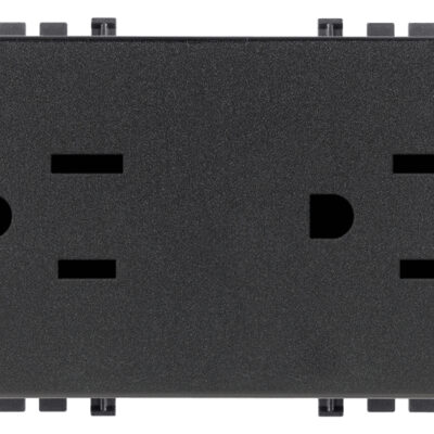 Dvije utičnice 2P+T 15A USA+SASO sive boje