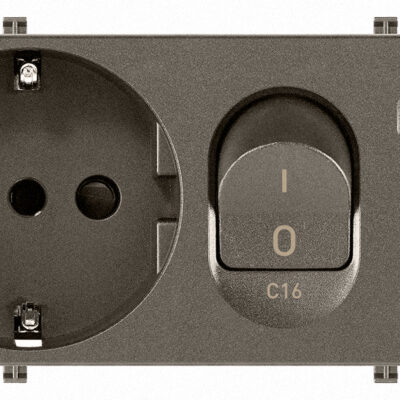 Utičnica 2P+T 16A P30 intb+MTDiff C16 Metal