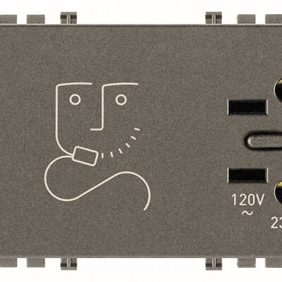 Utikač za brijač 230V metal
