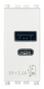 Napajanje USB A+C 12W 2,4A 5V 1M bijelo
