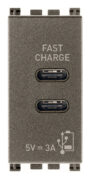 Napajanje USB C+C 15W 3A 5V 1M Metal