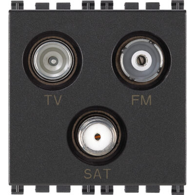 Antena TV-FM-SAT izravna 3 izlaza siva