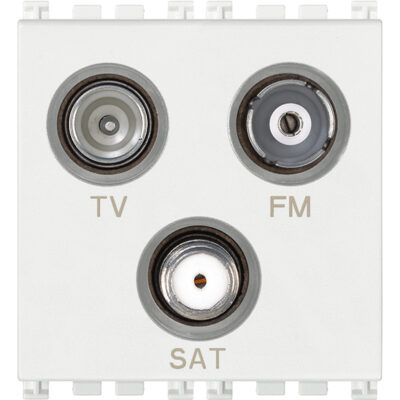 Utikač TV-FM-SAT izravno 3 izlaza bijeli
