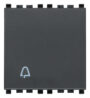 Gumb 1P NO 10A zvono 2M sivi