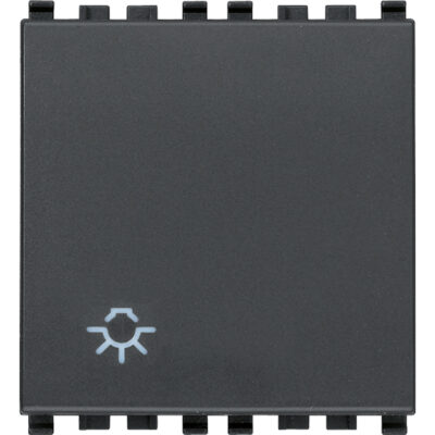 Gumb 1P NO 10A svjetlo 2M sivi