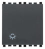 Gumb 1P NO 10A svjetlo 2M sivi