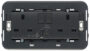 2 utičnice 2P+T 13A BS +int +USB A+C sive