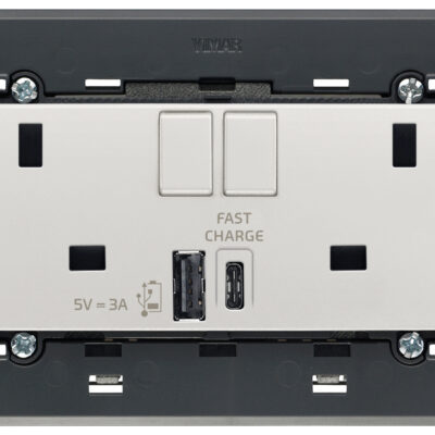 2 utičnice 2P+T 13A BS +int +USB A+C Next
