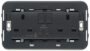 2 utičnice 2P+T 13A BS +int +USB C+C siva
