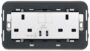 2 utičnice 2P+T 13A BS +int +USB C+C bijela