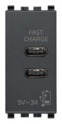 Napajanje USB C+C 15W 3A 5V 1M sivo