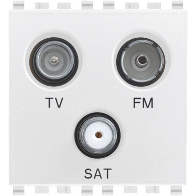 Utikač TV-FM-SAT izravno 3 izlaza bijeli