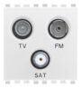 Utikač TV-FM-SAT izravno 3 izlaza bijeli