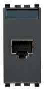 Utičnica RJ45 Netsafe Cat5e FTP 110 siva