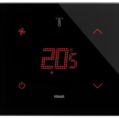 Termostat KNX FAN 2M crna dijamantna