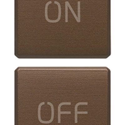 Dva gumba Flat simboli ON/OFF bronza