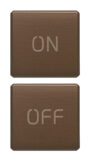 Dva gumba Flat simboli ON/OFF bronza