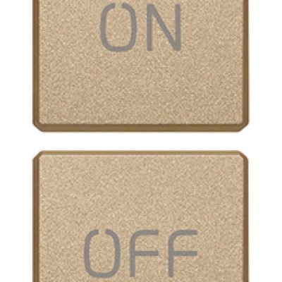 Dva ravna gumba simboli ON/OFF od satenskog zlata