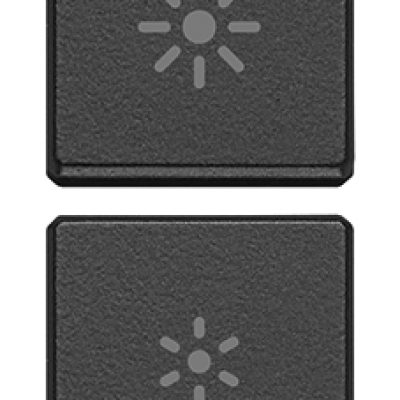 Dva tastera Flat dimmer sivi