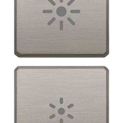 Dva gumba Flat dimmer nikelj