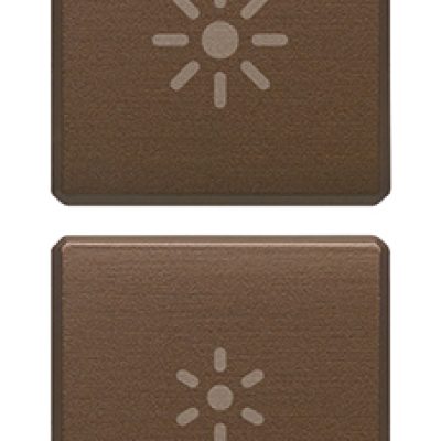 Dvostruki gumb Flat dimmer bronzo