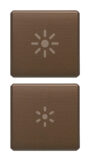 Dvostruki gumb Flat dimmer bronzo