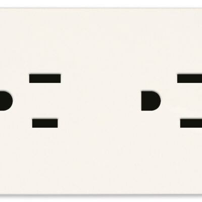 Dvije utičnice SICURY 2P+T 15A SAD bijela