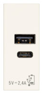 Napajanje USB A+C 12W 2,4A 5V bijelo